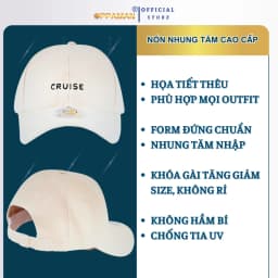Thumbnail Nón kết nam đẹp xịn mũ lưỡi trai nam nữ cao cấp hàn quốc mũ cruise vải nhung mát cao cấp ON4 OPPAMAN 1
