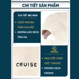 Thumbnail Nón kết nam đẹp xịn mũ lưỡi trai nam nữ cao cấp hàn quốc mũ cruise vải nhung mát cao cấp ON4 OPPAMAN 3