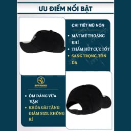 Thumbnail Nón kết nam màu đen nón kết đẹp ngầu xịn thời trang trơn nón kết kaki hàn quốc thể thao ON2 OPPAMAN 2