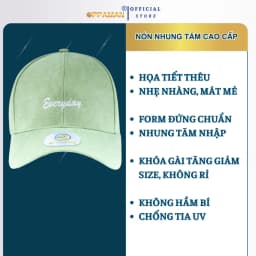 Thumbnail Nón kết nam nữ đẹp xịn ngầu hàn quốc vải nhung thoáng mát thêu chữ everyda cao cấp mịn ON1 OPPAMAN 1