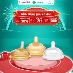 Thumbnail Núm Bình Sữa Kamidi Chất Liệu Silicon, Núm 1 Tia, Núm 3 Tia, Núm Tia Y, Núm Tập Hút 1