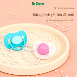 Thumbnail Núm Vú Giả Cho Bé Dr.Green 0 - 6 -12 - 24 Tháng | Bé Sơ Sinh | Silicon Siêu Mềm Cho Bé Ngủ Yên 2