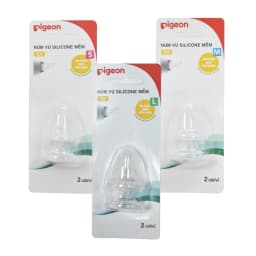 Thumbnail Núm Vú Silicone Mềm Pigeon (2 cái/vỉ) 1