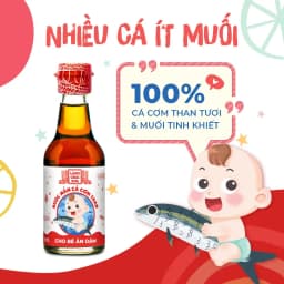 Thumbnail Nước mắm Cá Cơm Than Làng Chài Xưa cho bé ăn dặm từ 6 Tháng Tuổi an toàn, nhiều cá ít muối vitamin 60ml/chai 4