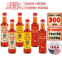Thumbnail Nước Mắm Nhỉ Làng Chài Xưa Cá Cơm Than, Tôm Biển, Cá Cơm Ruột Đỏ 525ml/chai nhựa cao cấp 1