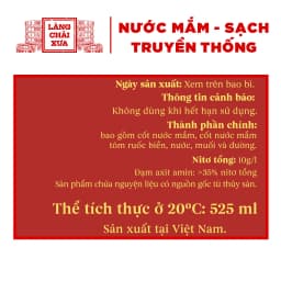 Thumbnail Nước mắm tôm biển Làng Chài Xưa 525ml/chai Hồng Ngọc Đại Dương 300 năm truyền thống 2