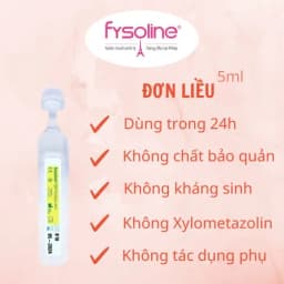Thumbnail Nước muối sinh lí Pháp FYSOLINE hỗ trợ kháng khuẩn, viêm mũi, sổ mũi cho bé - Hộp vàng 20 ống x 5ml 4