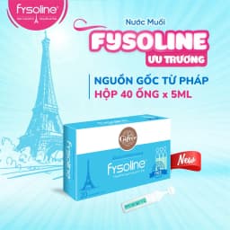 Thumbnail Nước muối ưu trương FYSOLINE hỗ trợ viêm mũi, nghẹt mũi cho bé (Hộp xanh 20 ống x 5ml) 3