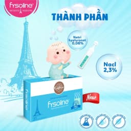 Thumbnail Nước muối ưu trương FYSOLINE hỗ trợ viêm mũi, nghẹt mũi cho bé (Hộp xanh 20 ống x 5ml) 4