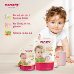 Thumbnail Nước rửa bình sữa Mamamy an toàn cho bé, rửa được rau củ quả thành phần thiên nhiên, an toàn chai/túi 600ml 3