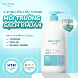 Thumbnail Nước Rửa Bình Sữa Và Chén Bát Kháng Khuẩn Đậm Đặc, Thành Phần Thiên Nhiên - GOONGBE Chính Hãng Hàn Quốc 1