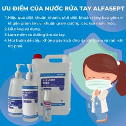 Thumbnail Nước Rửa Tay Khô ALFASEPT Pure An Toàn Cho Da Nhạy Cảm, Giúp Diệt Khuẩn Nhanh Chóng Và Hiệu Quả Lọ 500ml 4