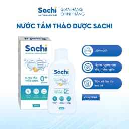 Thumbnail Nước tắm thảo dược SACHI dịu mát da, phòng rôm sảy, mẩn ngứa, hăm tã, bảo vệ làn da cho bé chai 250ml 1
