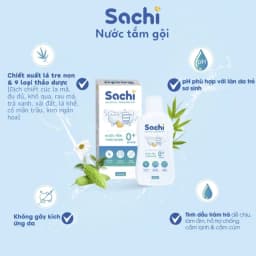 Thumbnail Nước tắm thảo dược SACHI dịu mát da, phòng rôm sảy, mẩn ngứa, hăm tã, bảo vệ làn da cho bé hộp 10 gói x 10ml 2