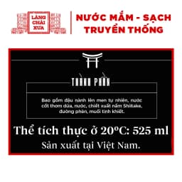 Thumbnail Nước tương cao cấp Shiitake lên men tự nhiên từ đậu nành và nấm ngọt Shiitake, chai nhựa Làng Chài Xưa 2