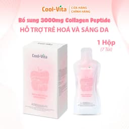 Thumbnail Nước Uống Collagen Peptide Coolvita Hỗ Trợ Trẻ Hóa Sáng Da, Cải Thiện Sức Khỏe Tóc Móng (45ml× 7 túi)/hộp 3