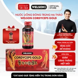 Thumbnail Nước Uống Đông Trùng Hạ Thảo Welson Cordyceps Gold Hộp 10 Chai x 75ml [3Hộpx10c x75ml] 1