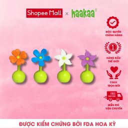 Thumbnail Nút hoa chặn cốc hứng sữa Haakaa. Chất liệu silicone cao cấp, an toàn. Không chứa BPA, PVC và phthalate 1