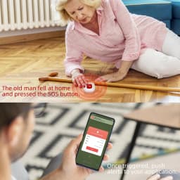 Thumbnail Nút wifi gọi khẩn cấp gọi hỗ trợ người già, bệnh nhân báo về điện thoại app tuya Smartlife 3