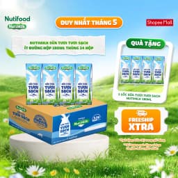 Thumbnail NutiMilk Sữa Tươi Tươi Sạch Hộp 180ml Thùng 24 Hộp (180ml x 24 hộp) 1