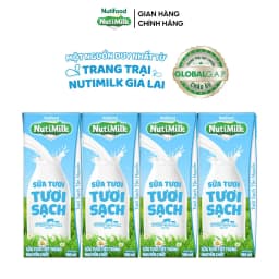 Thumbnail NutiMilk Sữa Tươi Tươi Sạch Hộp 180ml Thùng 24 Hộp (180ml x 24 hộp) 3