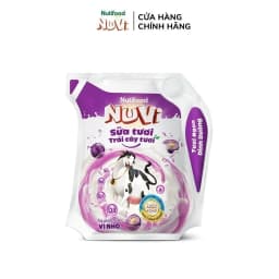 Thumbnail NuVi Thùng Thức Uống Sữa Tươi Trái Cây Vị Nho 110ml (Túi 110ml x 24) 2