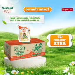 Thumbnail NuVi Thùng Thức Uống Sữa Tươi Trái Cây 110ml (Túi 110ml x 24) 1