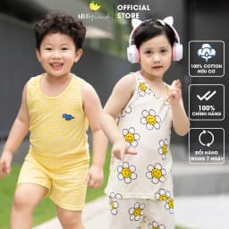 Thumbnail Đồ bộ ba lỗ sát nách Cool Feel mịn siêu mỏng mát mặc nhà mùa hè cho bé trai và bé gái Unifriend Hàn Quốc U2023-37 1