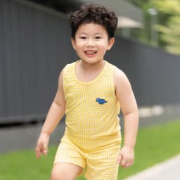 Thumbnail Đồ bộ ba lỗ sát nách Cool Feel mịn siêu mỏng mát mặc nhà mùa hè cho bé trai và bé gái Unifriend Hàn Quốc U2023-37 2