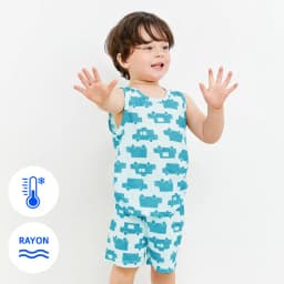 Thumbnail Đồ bộ ba lỗ sát nách Cool Feel mịn siêu mỏng mát mặc nhà mùa hè cho bé trai và bé gái Unifriend Hàn Quốc U2023-37 4