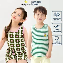 Thumbnail Đồ bộ ba lỗ sát nách quần áo thun cotton mịn mặc nhà mùa hè cho bé gái và bé trai Unifriend Hàn Quốc U2023-38 1