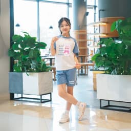 Thumbnail Đồ bộ bé gái Baby Three - Quần áo cho bé nữ thun cotton màu phối - Loza Kids BF331 2