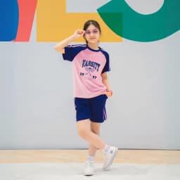 Thumbnail Đồ bộ bé gái màu phối in chữ 'VARSITY'  - Quần áo cho bé gái chất liệu thun cotton - Loza Kids BF310 1