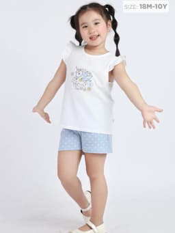 Thumbnail Đồ Bộ Bé Gái Thun Cotton Ngắn Tay Mềm Mát, Thoải Mái (1-10 tuổi) Baa baby - DB10N 2