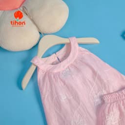 Thumbnail Đồ bộ bé gái TIHON cao cấp chất liệu tơ mềm mại thoáng mát cho bé SET0786093 4