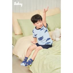 Thumbnail Đồ bộ bé trai ILABY bộ thun cộc hè in hình cá voi sắc nét cổ tròn phối màu [3249] 4