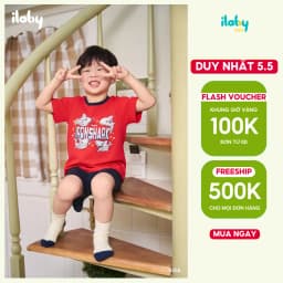 Thumbnail Đồ bộ bé trai ILABY bộ thun cộc tay in hình Iron Shark chất liệu cotton 4 chiều  [3266] 1