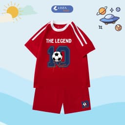 Thumbnail Đồ bộ bé trai phối viền số 10 - Quần áo cho bé chất liệu thun cotton - Loza Kids BF253 1