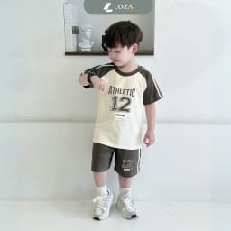 Thumbnail Đồ bộ bé trai phối viền số 12 - Quần áo cho bé chất liệu thun cotton - Loza BF286 2