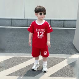 Thumbnail Đồ bộ bé trai phối viền số 12 - Quần áo cho bé chất liệu thun cotton - Loza BF286 3
