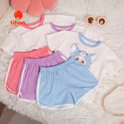 Thumbnail Đồ bộ cho bé gái TIHON cao cấp chất liệu cotton thoáng mát, mềm mại cho bé SET0750685 2