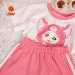 Thumbnail Đồ bộ cho bé gái TIHON cao cấp chất liệu cotton thoáng mát, mềm mại cho bé SET0750685 3