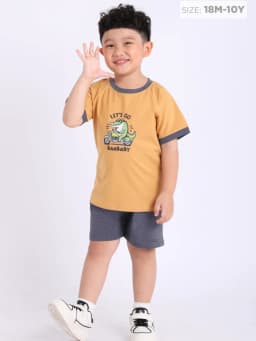 Thumbnail Đồ bộ cho bé trai tay ngắn, bộ ngủ bé trai từ 1 tuổi - 10 tuổi Baa Baby - B-BC-DB04N 1