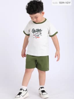 Thumbnail Đồ bộ cho bé trai tay ngắn, bộ ngủ bé trai từ 1 tuổi - 10 tuổi Baa Baby - B-BC-DB04N 3
