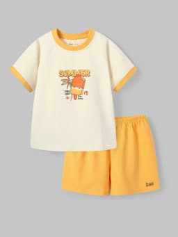 Thumbnail Đồ bộ cộc tay cho em bé trai, đồ ngủ cotton in họa tiết cho bé từ 1-10 tuổi Baa Baby - B-BC-DB04N 3