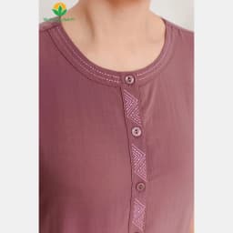 Thumbnail Đồ bộ lanh trung niên mặc nhà quần dài, áo cộc tay có túi thời trang Việt Thắng - B28.5028 3