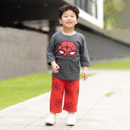 Thumbnail Đồ bộ lửng quần áo thun cotton mặc nhà mùa hè cho bé trai Unifriend Hàn Quốc 2024-2 3