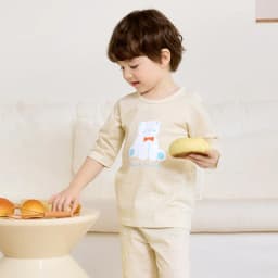 Thumbnail Đồ bộ lửng quần áo thun cotton mặc nhà mùa hè cho bé trai Unifriend Hàn Quốc 2024-2 4