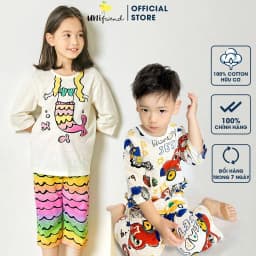 Thumbnail Đồ bộ lửng quần áo thun cotton mặc nhà mùa hè cho bé gái Unifriend Hàn Quốc 2023-2 1