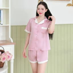 Thumbnail Đồ Bộ Mặc Nhà Pyjama Dài Tay Cộc Tay Lụa Latin Mềm Mại Cao Cấp Zen Me PJC0423 3